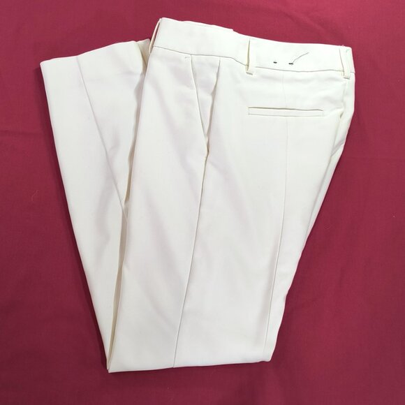 Express Columnist Ankle Mid Rise Size 00 Regular White Stretch Pants - Picture 7 of 8